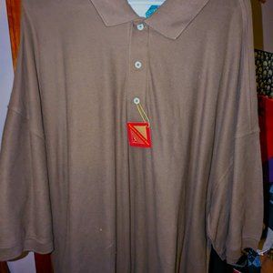 Mens Brown Outer banks Polo Shirt Size 5XL